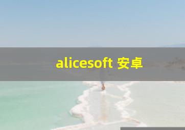 alicesoft 安卓